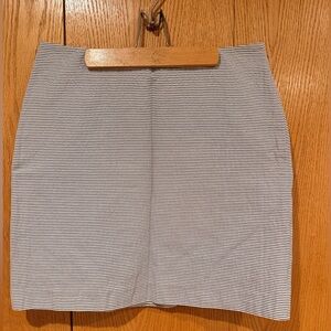 Ann Taylor Navy and White Striped Mini Skirt
